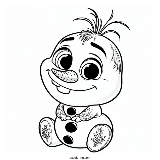 Baby Olaf Coloring Page For Kids