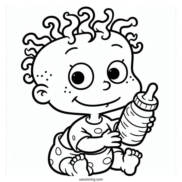 Rugrats Coloring Page Of Baby Dil Pickles Rugrats For Kids