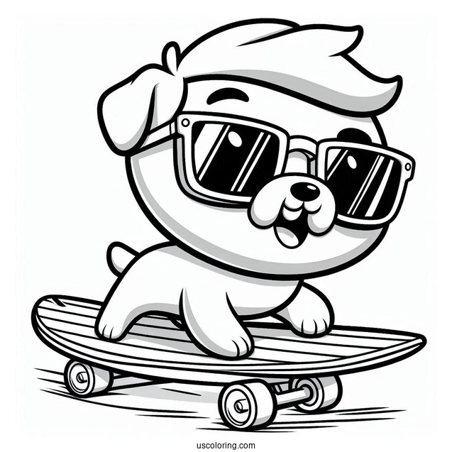 Subway Surfers Coloring Page Jake In Sunglasses For Kids