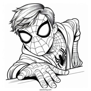 Into the Spider-Verse Miles Morales Coloring