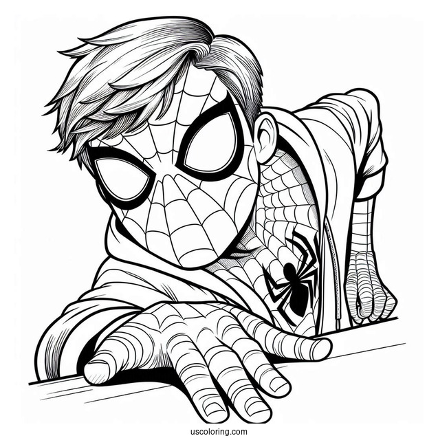 Into the Spider-Verse Miles Morales Coloring