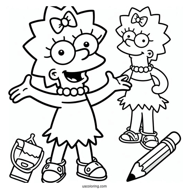 Maggie Simpson Coloring Sheet