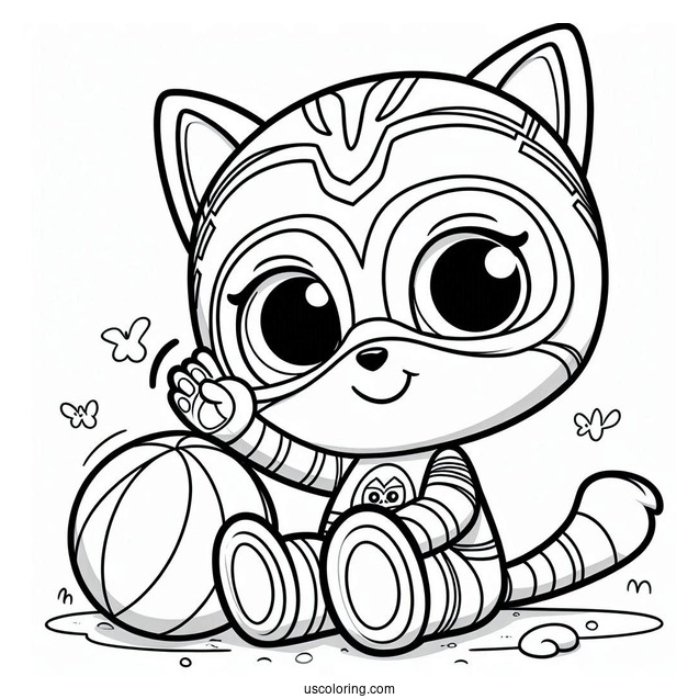 PJ Masks Coloring Page Of Munki Gu