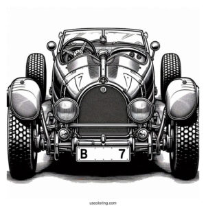 Back View Of Bugatti Coloring Page Centodieci