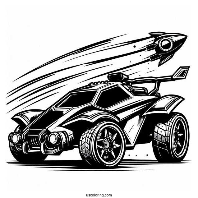 Rocket League Coloring Page Side View Of Octane For Kids