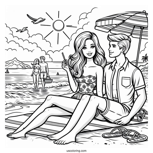 Ken And Barbie At The Beach