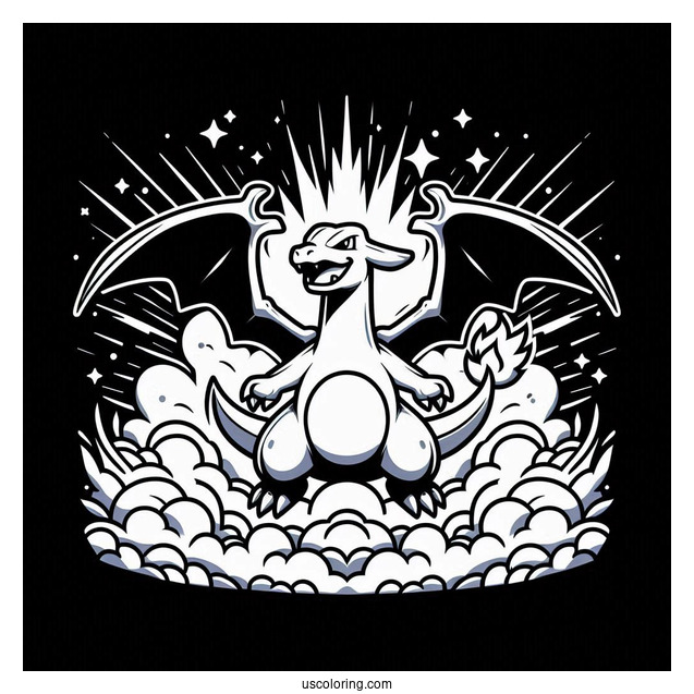 Charizard V Star Explosive Fire Pokemon Card