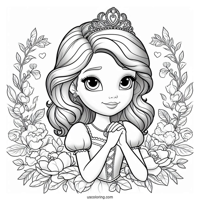 Sofia The First Coloring Page With Princess Amber