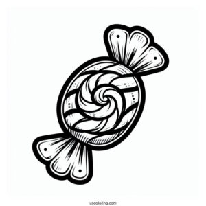 Halloween Themed Candy Coloring Page