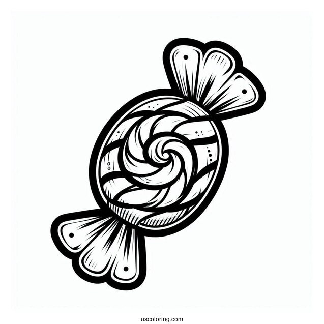 Halloween Themed Candy Coloring Page