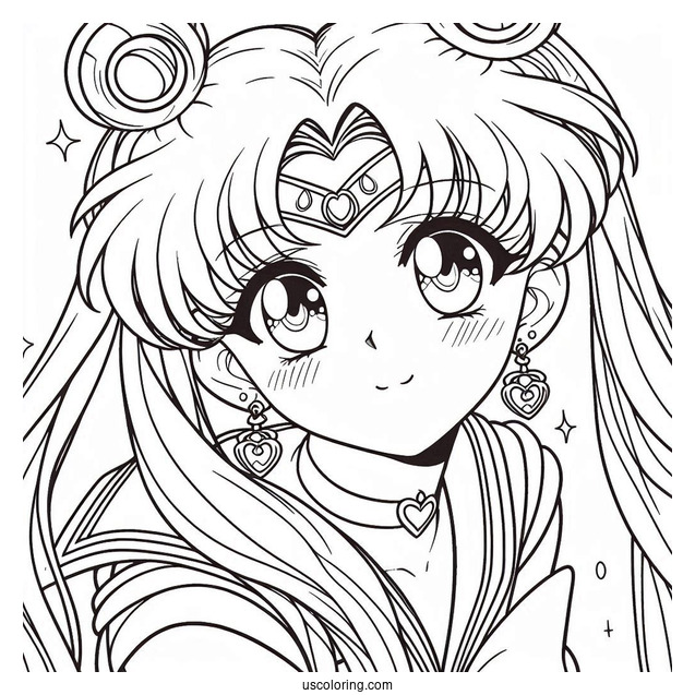Usagi In Eternal Sailor Moon Costume Coloring In
