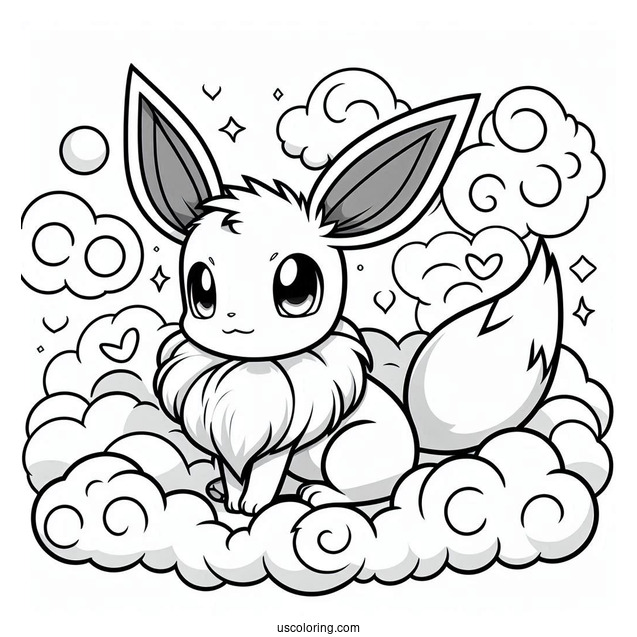 Sylveon Eevee In The Clouds