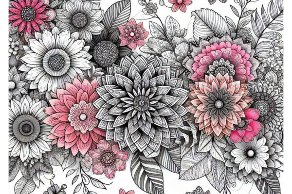 flowers coloring pages featured image