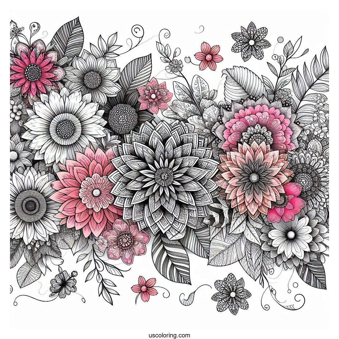 flowers coloring pages featured image