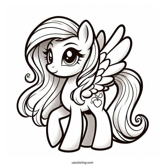 Retro Applejack Pony Coloring In