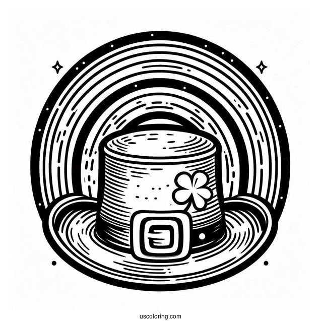 Leprechaun Hat With Full Circle Rainbow