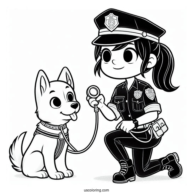 Police Officer Training Police Dog
