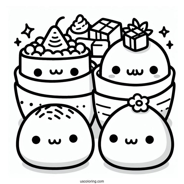 Kawaii Sumikko Gurashi Coloring Page In Bento
