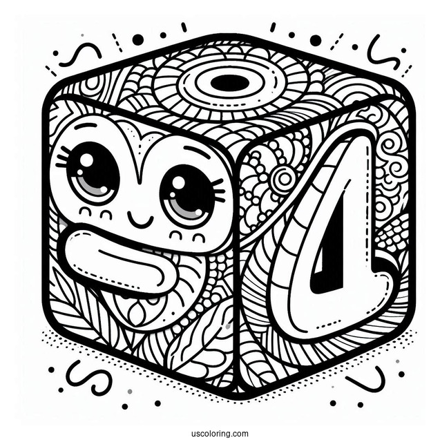 Easy Numberblocks Coloring Page 19