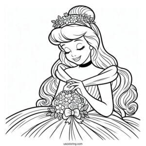 Cinderella Happily Ever After Coloring Sheet