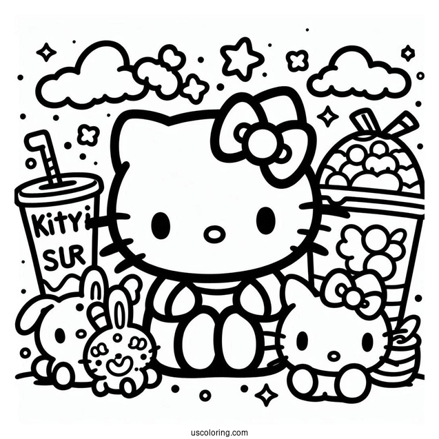 Kawaii Hello Kitty, Kuromi, My Melody, And Sanrio Friends