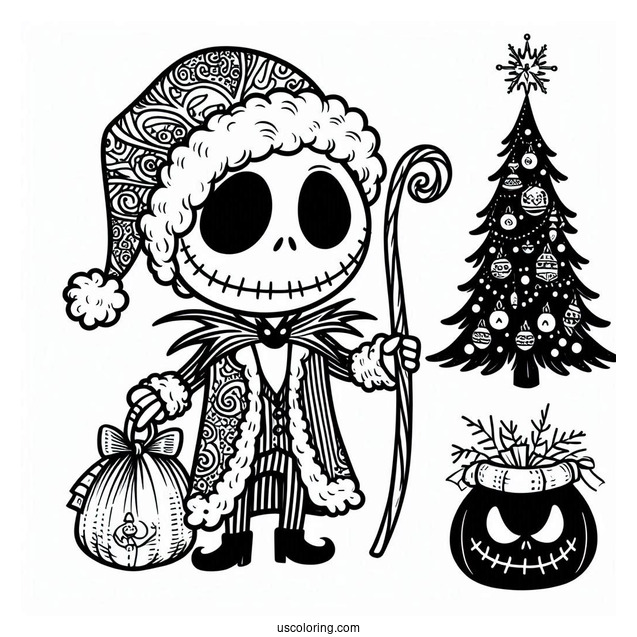 Jack Skellington In Santa Costume