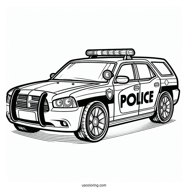 Coloring Sheet Of Police Car
