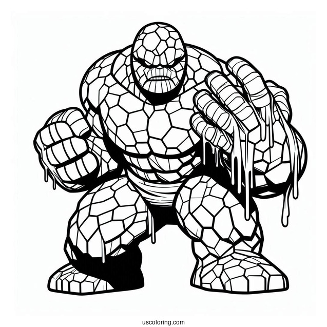 Ben Grimm The Thing Coloring Page For Preschoolers