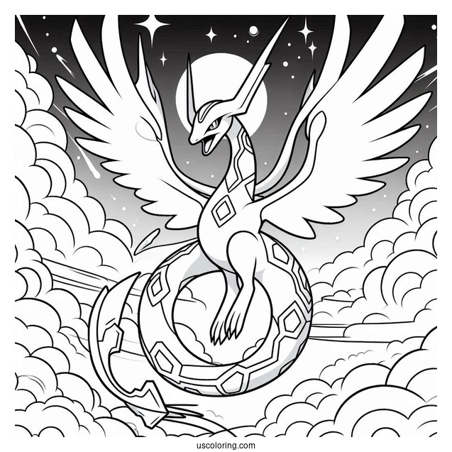 Pokemon Rayquaza In The Sky