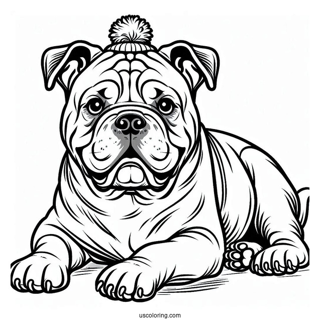 Coloring Page Of American Bulldog