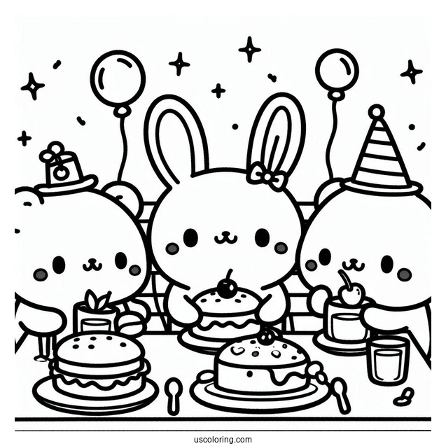 Sumikko Gurashi Coloring Page Of Summiko Gurashi Friends In Diner With Minnikos
