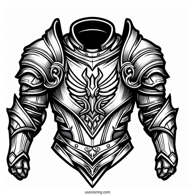 Knight Upper Body Armor Coloring In