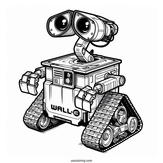Coloring Page Of Wall-E Robot