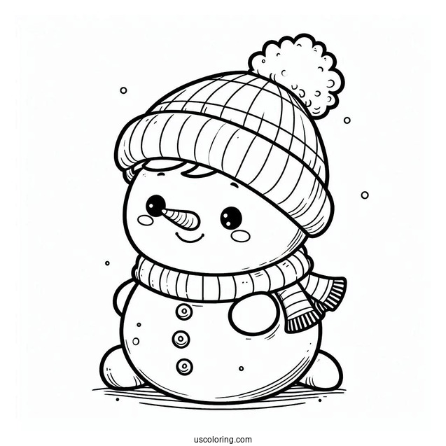 Baby Snowman To Color For Kids