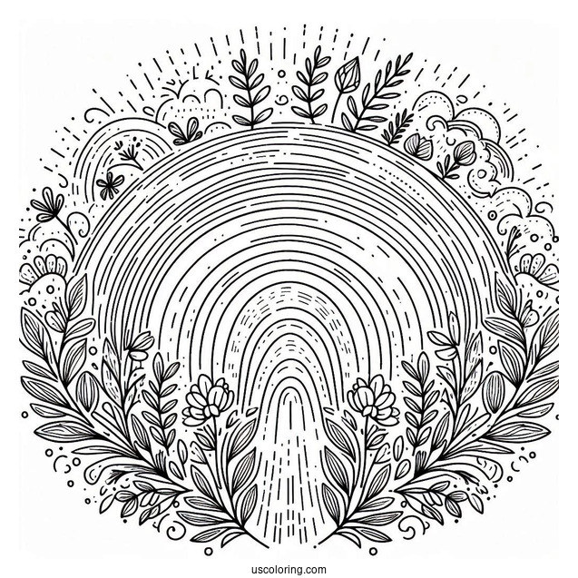 Radiant Rainbow To Color