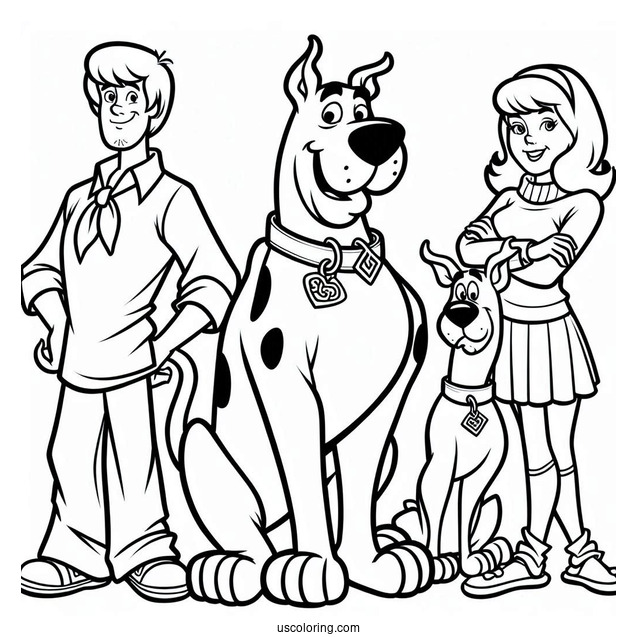 Simple Coloring Page Of Scooby-Doo