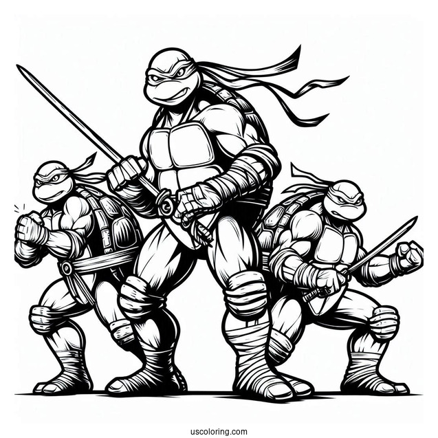 Simple Teenage Mutant Ninja Turtles Coloring Page
