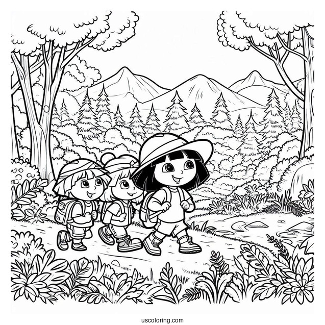 Dora And Friends Exploring In The Forrest