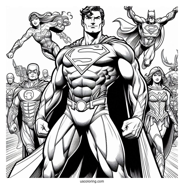 DC Justice League Coloring Page