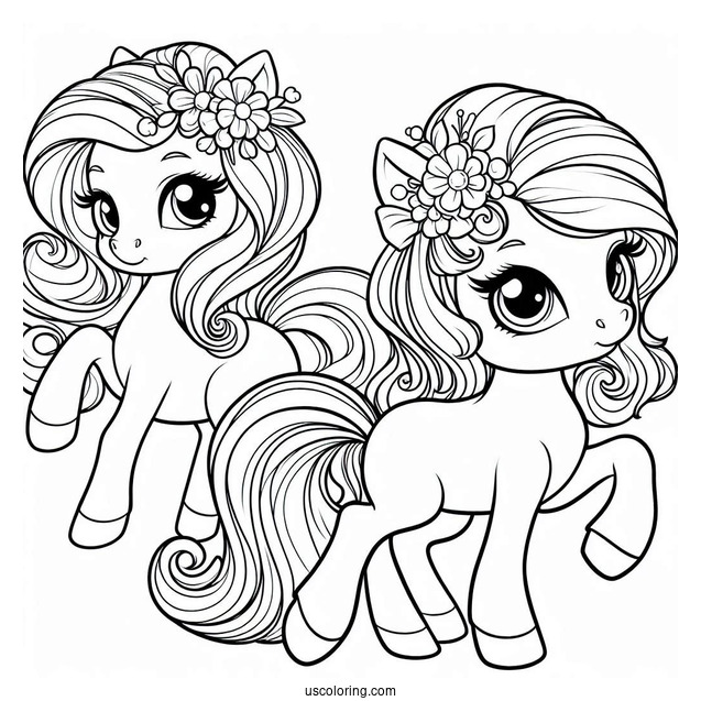 Palace Pets Coloring Page Of Petite The Pony Trotting For Kids