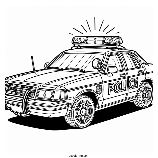 Ford Police Car Coloring Page