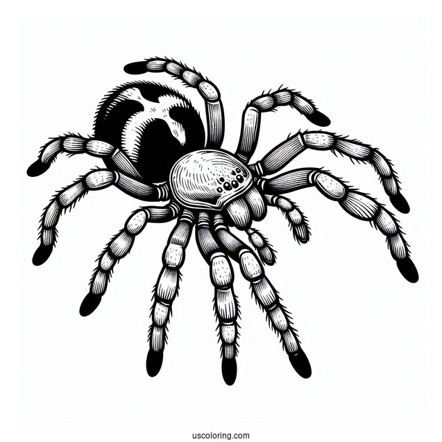 Red Back Venomous Spider Coloring Sheet