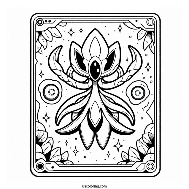 Zygarde EX Cell Formation Pokemon Card Coloring Sheet