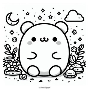 Sumikko Gurashi Coloring Page Of Shirokuma For Kids