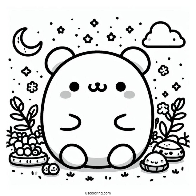 Sumikko Gurashi Coloring Page Of Shirokuma For Kids