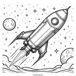 SpaceX Dragon Capsule Coloring Page