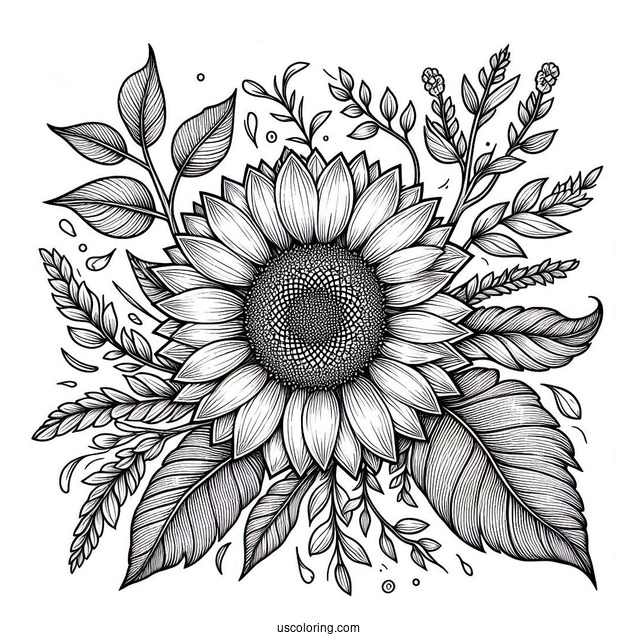 Detailed Coloring Page For Adults