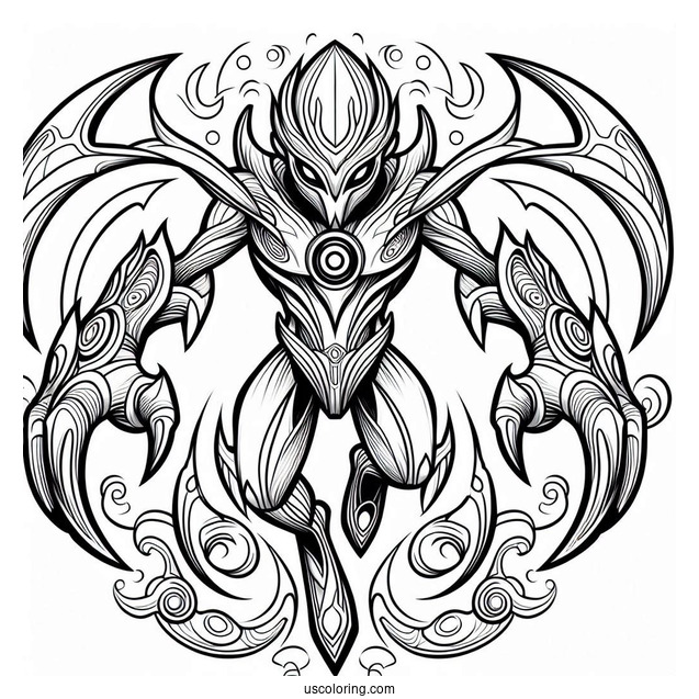 Ben 10 Coloring Page Of Ultimate Echo Echo Alien Form