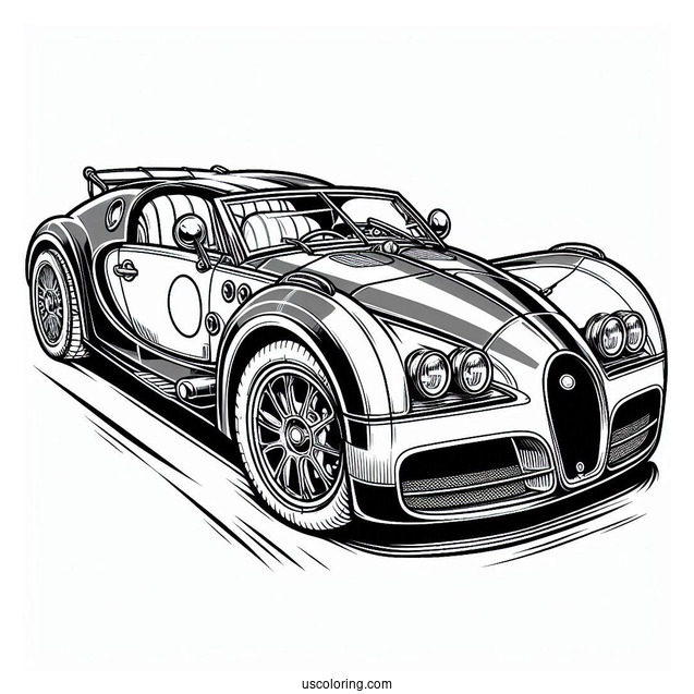 Bugatti Coloring Picture For Kids