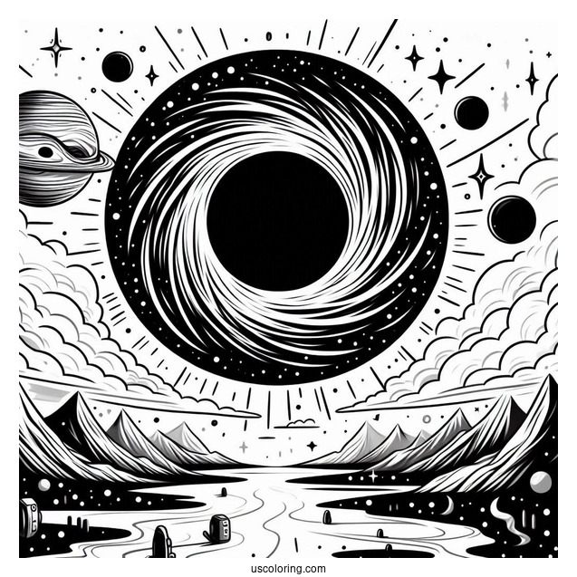 Black Hole Roblox Coloring Page